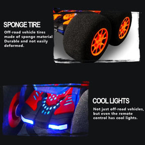 2.4G Remote Control Car Sponge Wheel 360° Rotation Rolling Stunt Vehicle RC Climbing Car