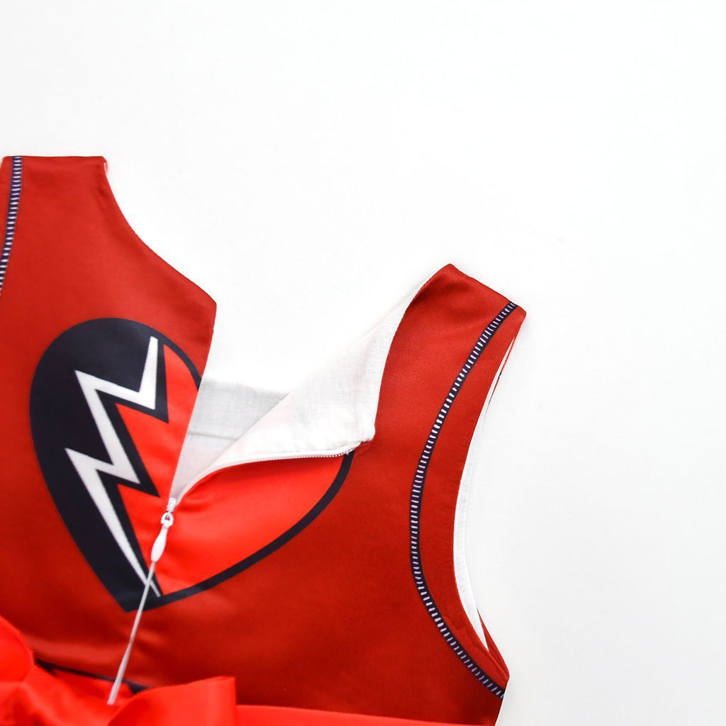 Kids Princess Red Costume Halloween Party Dress Up Outfit