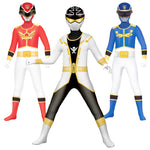 Childrens Red Ranger Costume Kids Blue Ninja Outfit with Helmet for Halloween Carnival