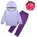 Kids Embarassment Sweat Suit Hooded Sweatshirt Pants and Mask for Cosplay