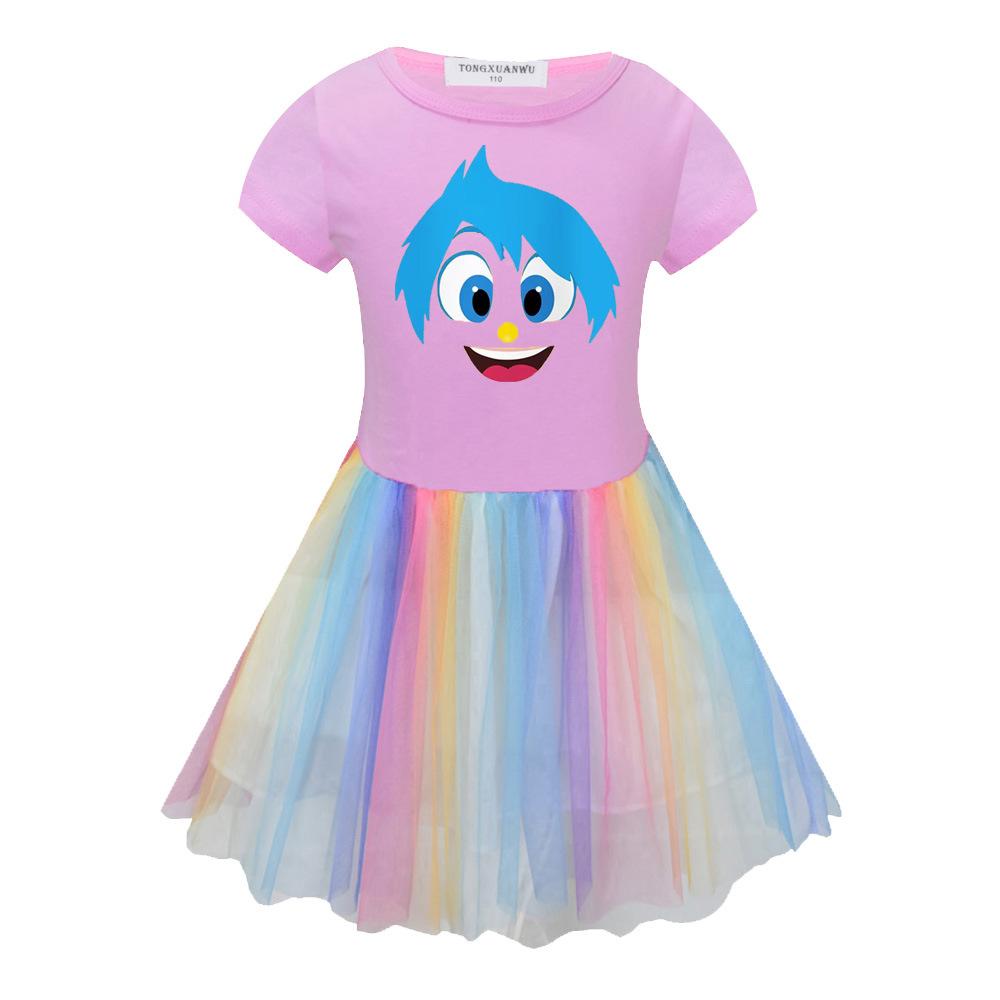 Girls Joy Dress Inside 2 Out Joy Cosplay Costume Kids Halloween Outfit