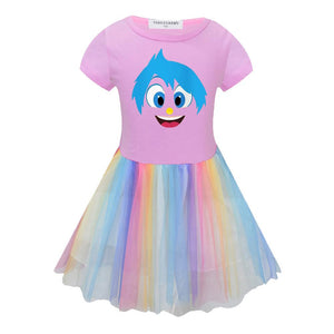 Girls Joy Dress Inside 2 Out Joy Cosplay Costume Kids Halloween Outfit