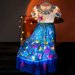 Girls Mirabel Light Up Dress Princess Glowing LED Fancy Costume for Dress Up Size 3T-10