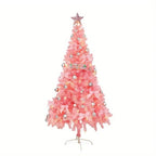 6FT/7FT Lighted Christmas Tree Artificial Pink Balsam Hill Trees Twinkly Christmas Decoration for Indoor and Outdoor