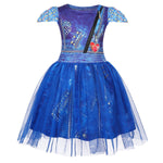 Girls Evie Costume Princess Birthday Party Tulle Dress Cosplay Fancy Outfit