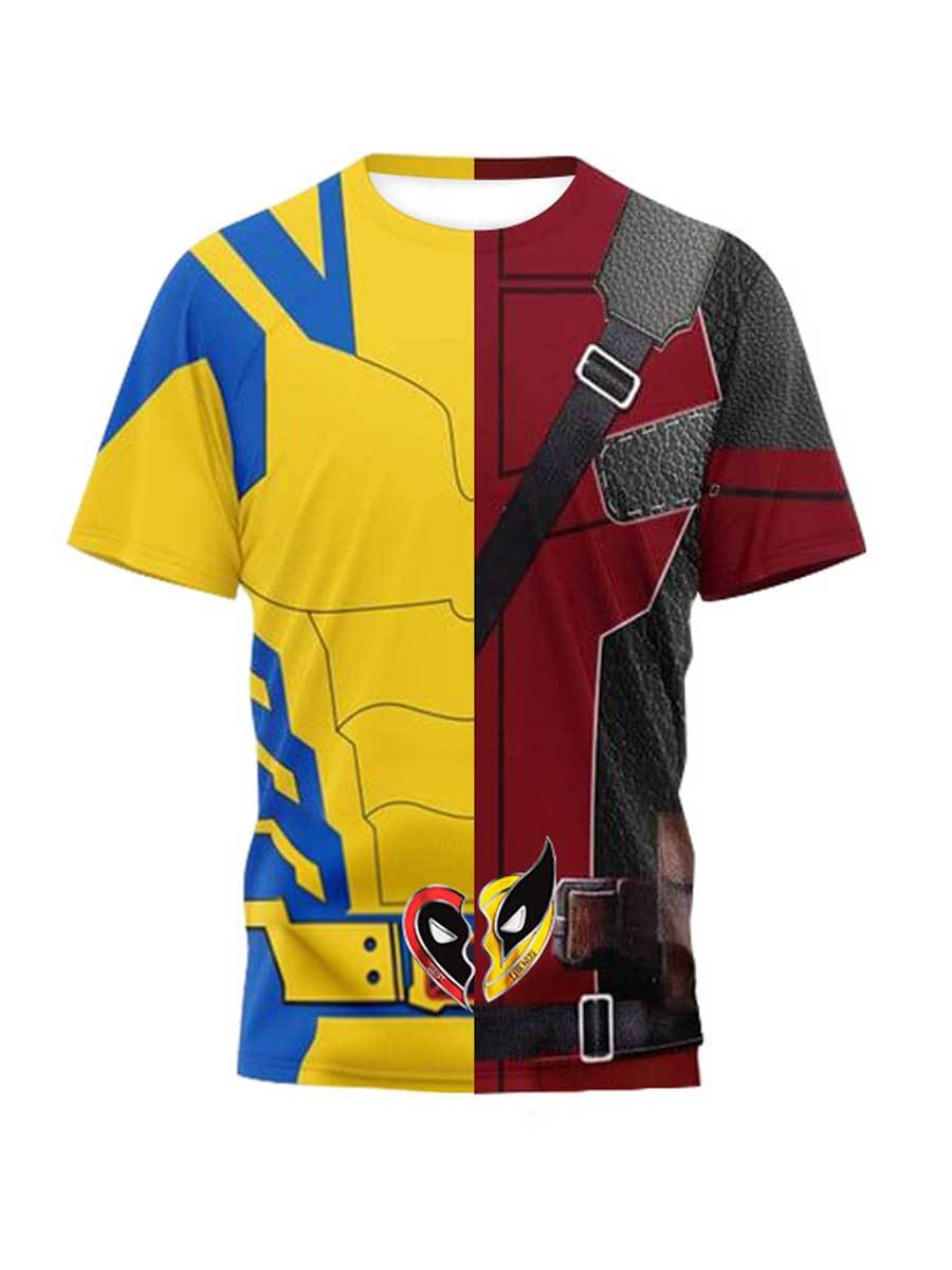 Mens Deady Pool T Shirt Wade Summer Tee James Howlett Short Sleeve Shirt