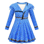 Girls Chloe Charming Blue Dress The Rise of Red Halloween Outfit 2024 Movie Costume