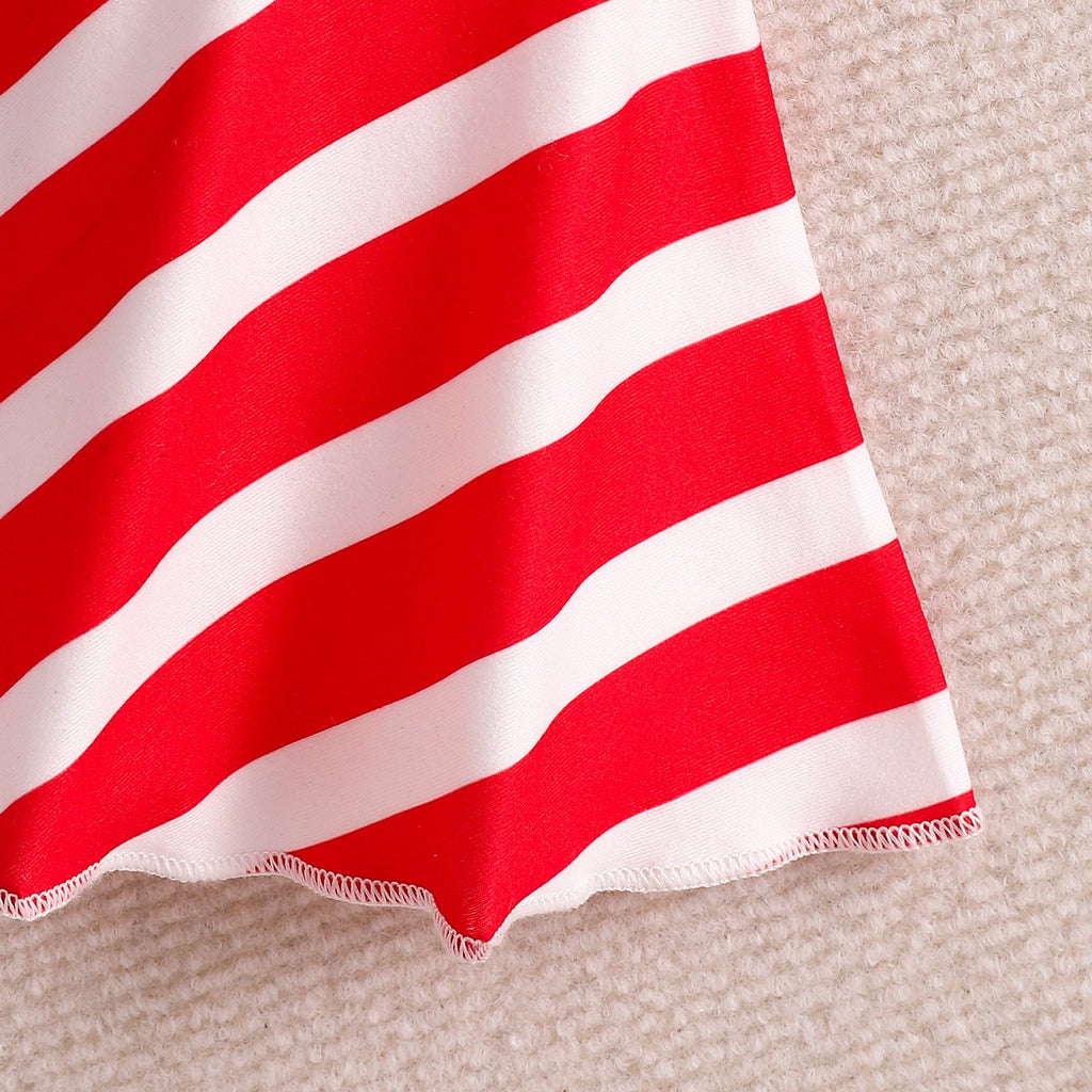 Baby Girl 4th of July Outfit Newborn USA Independence Day T-shirt and Flared Pants Suit