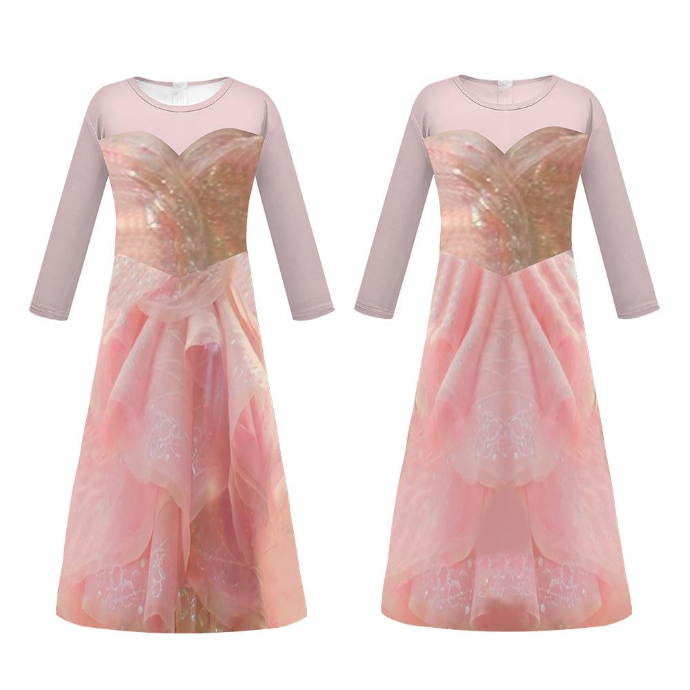 Kids Glinda Dress Pink Glinda Cosplay Costume for Halloween and Pary Dress Up