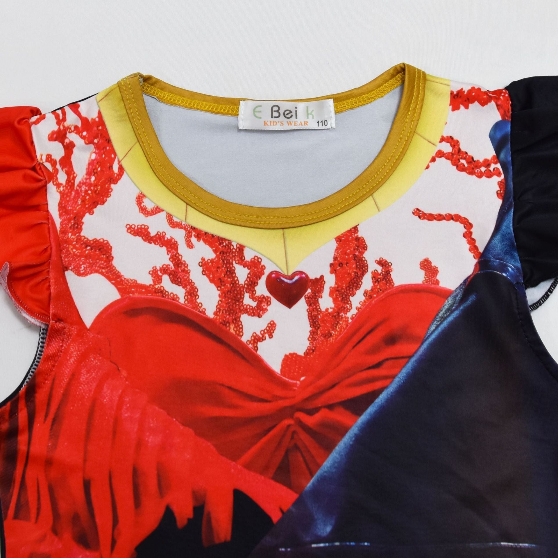 Girls Red Cosplay Dress Princess Red Fly Sleeve Dress Tutu Dress Halloween Costume