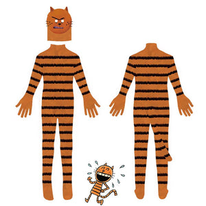 Kids Petey The Cat Costume Funny Jumpsuit and Helmet for Boys and Girls