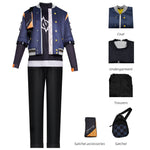 Adult Wise Cosplay Outfit with Bag and Props Game Dress Up Suit Halloween Costume for Mens