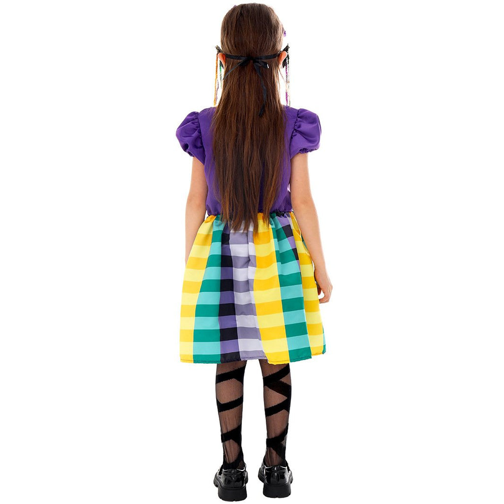 Kids Mardi Gras Dress and Mask Madrigas Costume Funny Outfit for Carnival