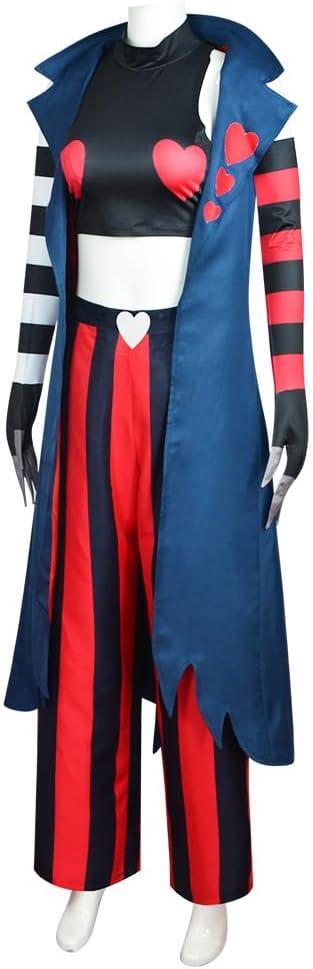 Velvette Cosplay Hazbin Costume Hotel Angel Dust Uniform Helluva Boss Outfit Halloween Jacket