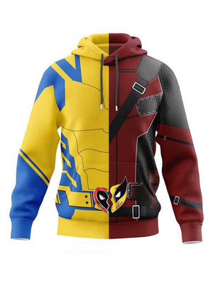 Adult James Howlett Hoodie Mens Logan Zip Up Sweatshirt with Plus Size for Daily Wear