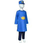 Kids Adults Dog Police Man Costume Blue Tops Pants and Hat for Cosplay