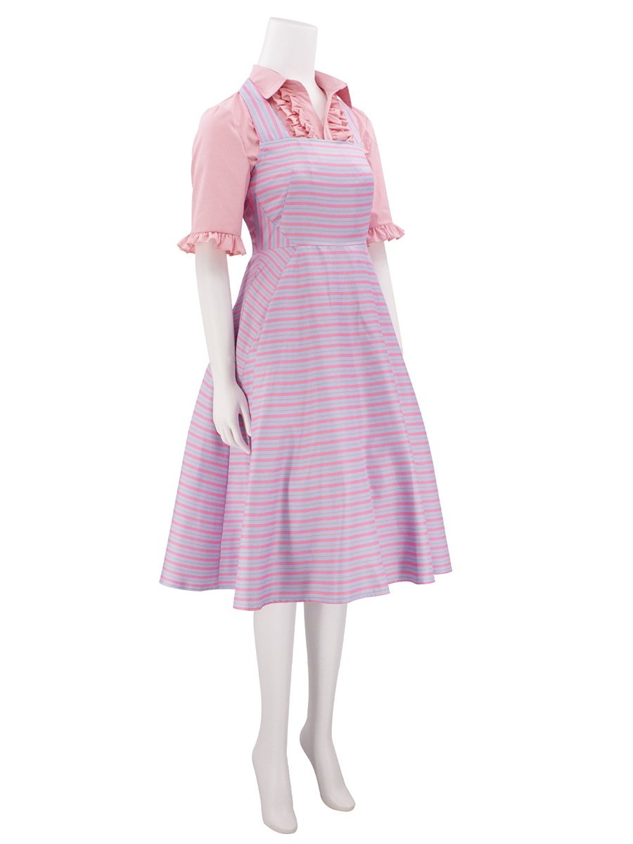 Women Glinda Costume Pink Shirt and Dress 2PCS Suit Glinda Cosplay Out   Sun Baby