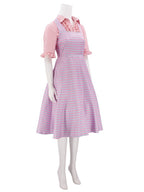 Women Glinda Costume Pink Shirt and Dress 2PCS Suit Glinda Cosplay Outfits