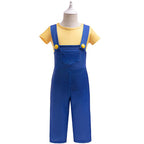 Girls Costumes Outfit Yellow T-Shirt and Blue Overalls