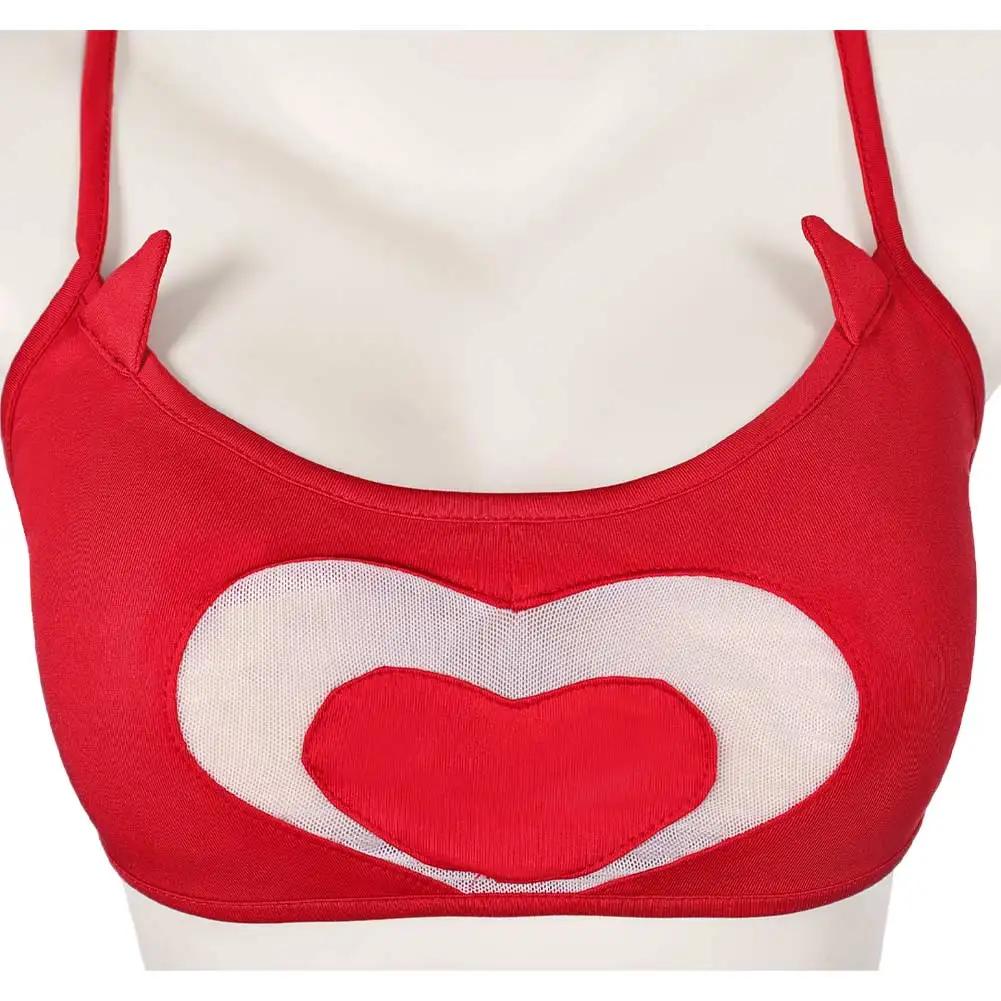Cherri Bomb Cosplay Swimsuit Demon Cherri Bikinis Set for Summer Vacation