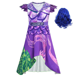 Girls Mal Dress Dragon Queen Fancy Party Costume for 4-10 Years