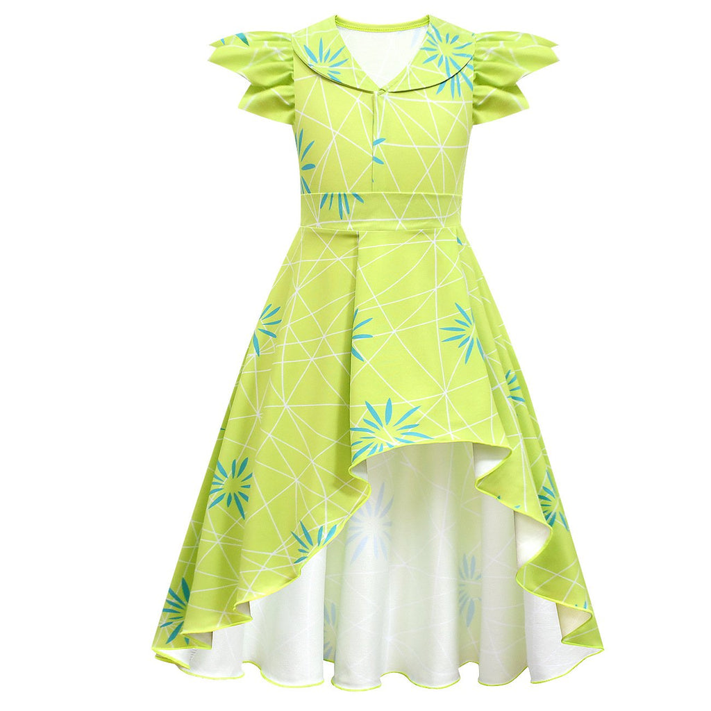 Girls Inside Joy Dress Yellow High-Low Dress with Mask for Halloween Cosplay