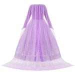 Anna Costume Kids Light Up Princess Dress Purple Sequined Birthday Dress Party Dress