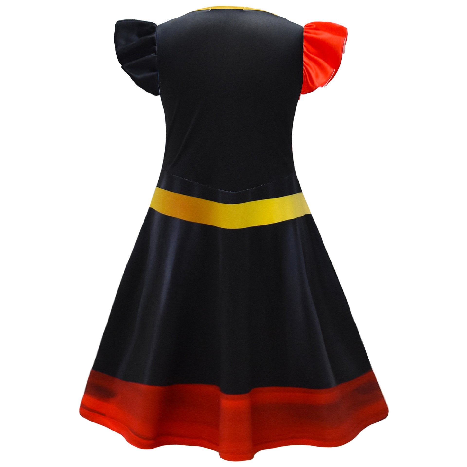 Girls Red Cosplay Dress Princess Red Fly Sleeve Dress Tutu Dress Halloween Costume