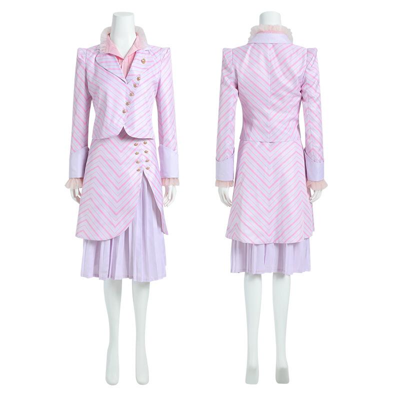 Women Glinda Costume Pink Glinda Top Shirt and Dress Suit for Cosplay