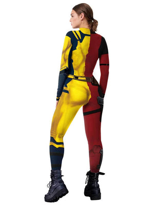 Adult Deady Pool James Howlett Costume Unisex Halloween Dress Up Suit for Female and Male