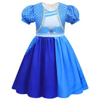 Girls Chloe Charming Costume Blue Dress with Wig Outfit with Accessories for Cosplay
