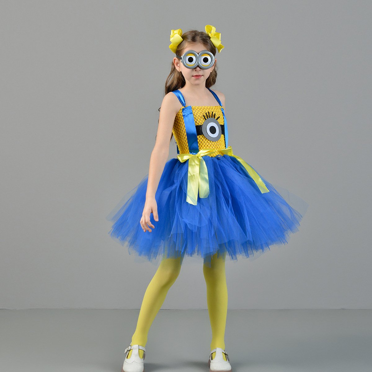 Kids Costumes Yellow and Purple Tutu Dress with Iconic Goggles