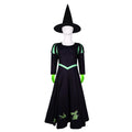 Kids Elphaba Costume Black The West Witch Dress with Gloves and Hat 3pcs Suit