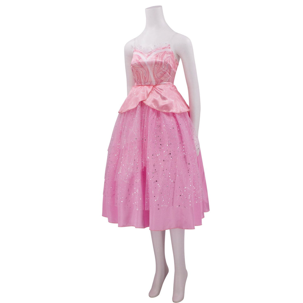 Adult Glinda Dress Pink Witch Glinda Cosplay Costume Party Dress Up Outfit
