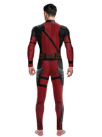 Adults Deady Pool Cosplay Costume Wade Jumpsuit for Halloween Party