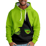 Unisex Wicked Hoodie Women Men The Witch Hooded Green Sweatshirt for Halloween Party