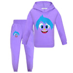 Kids Joy Hoodie and Pants Unisex Boys Girls Joy Hooded Sweat Suit for Daily Wear