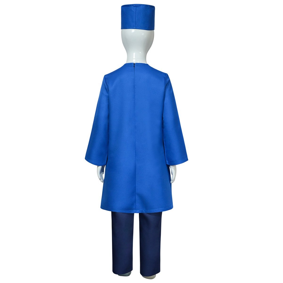 Kids Adults Dog Police Man Costume Blue Tops Pants and Hat for Cosplay