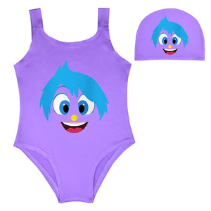 Kids Inside Joy Swimwear Out 2 Joy Beachwear with Swimming Cap 2pcs Swimsuit