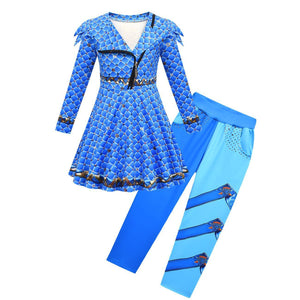 Girls Chloe Charming Blue Dress The Rise of Red Halloween Outfit 2024 Movie Costume