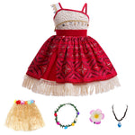 Girls Moana Costume Infant Moana Dress with Bag for Carnival Party