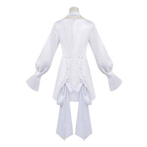 Game FF14 Minfilia Dress Women Ryne Cosplay Costume FFXIV White Halloween Carnival Suit