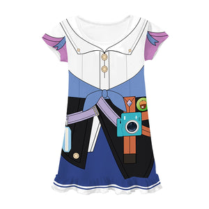 Adult Honkai: Star Rail Costume March 7th Zip Up Jacket Hoodie Dress T-shirt and Cape for Cosplay