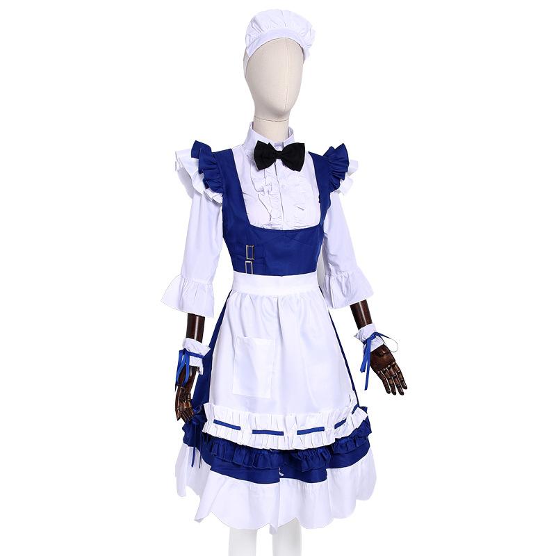 Women FF14 Csilla Beleth Maid Costume Game FFXIV Cosplay Uniform Dress and Accessories Full Set