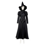Adult Wicked the Witch Dress Women Elphaba Costume with Witch Hat for Halloween Cosplay