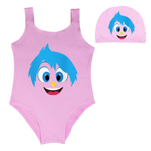 Kids Inside Joy Swimwear Out 2 Joy Beachwear with Swimming Cap 2pcs Swimsuit