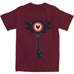 Men Hotel Key T-shirt Hell Demon Short Sleeve Hazbin Staff Key Costume