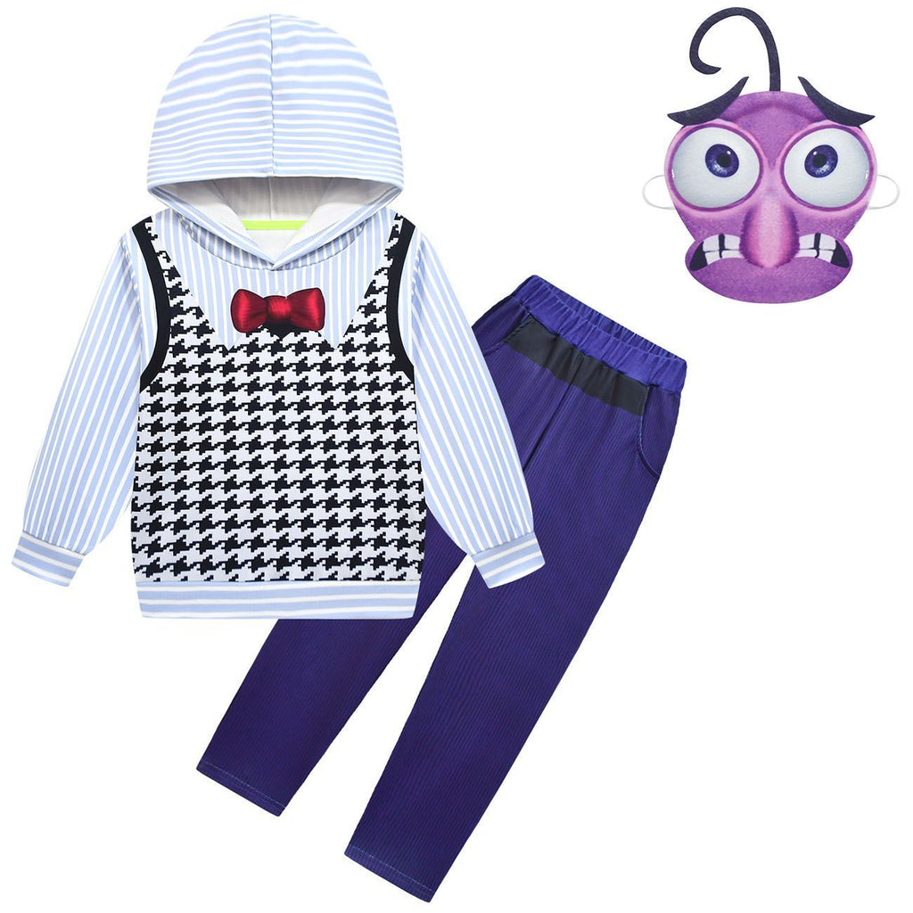 Kids Fear Costume Hoodie Pants and Mask 3pcs Suit Casual Sweatshirt for Daily Wear