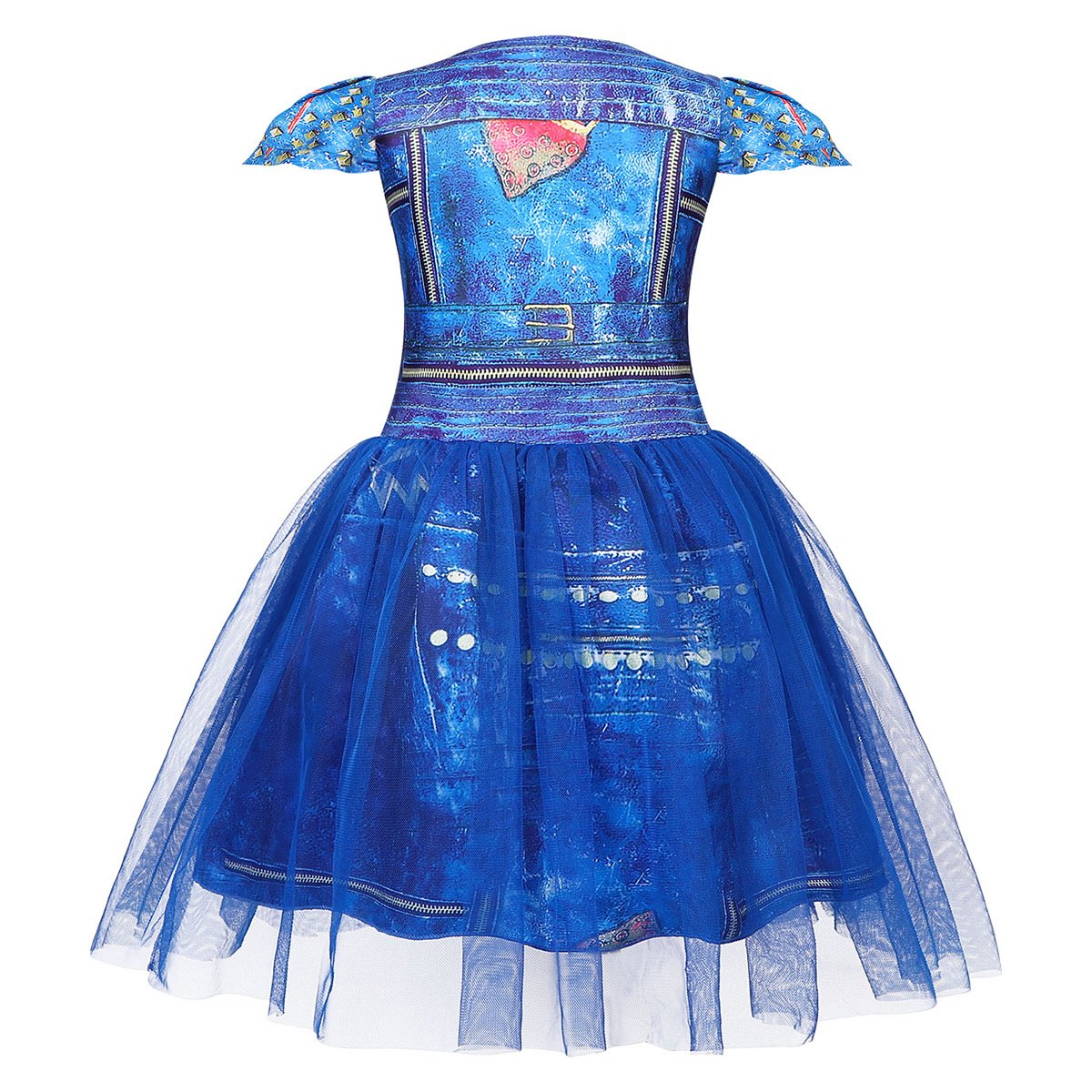 Girls Evie Costume Princess Birthday Party Tulle Dress Cosplay Fancy Outfit