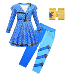 Girls Chloe Charming Blue Dress The Rise of Red Halloween Outfit 2024 Movie Costume